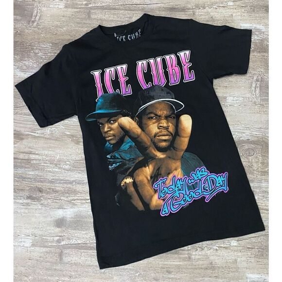 ICE CUBE TODAY WAS A GOOD DAY T-SHIRT BLACK SHORT SLEEVE WOMENS XSMALL - Picture 1 of 2